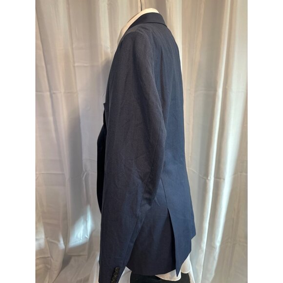 Saks 5th Ave Red  Blazer Mens 44R Navy Ermenegildo Zegna Wool - Picture 9 of 11